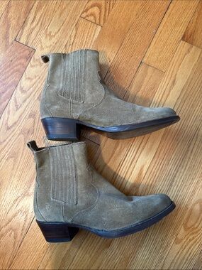 Frye suede ankle western Chelsea boots sz 8